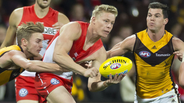 Isaac Heeney has played his entire career to date under John Longmire at the Sydney Swans.