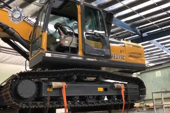 Three men have been arrested following an Australian Federal Police investigation into the alleged importation of 295 kilograms of methylamphetamine hidden inside an excavator sent from Hong Kong. 