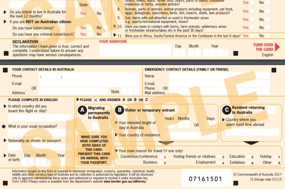 Although outgoing passenger cards were scrapped years ago, we still have to fill out these cards on arrival back in the country.