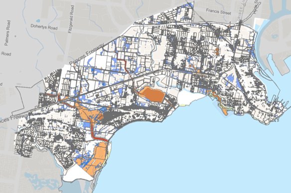 The draft Hobsons Bay flood map.