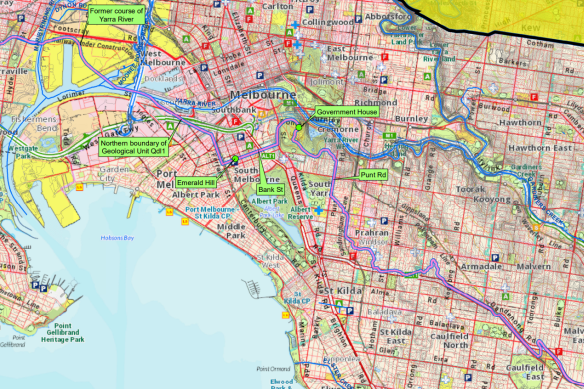 Where the boundary falls in inner Melbourne.