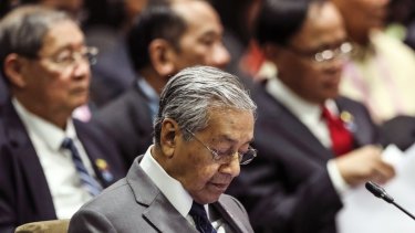 Malaysian Prime Minister Mahathir Mohamad. 