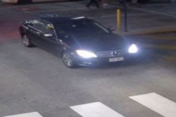 The Mercedes-Benz the victim used to drive to Underwood Marketplace before he was attacked.