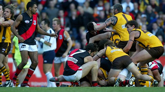 Outraged by footy violence? Well don't celebrate it