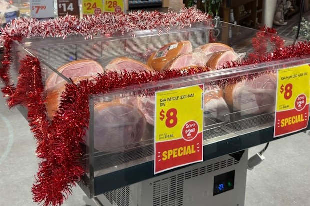 Christmas hams at IGA
