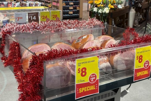 Christmas hams at IGA