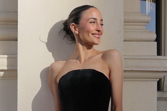 Abbey Gelmi wearing two of her favourite labels, Effie Kats and Lana Wilkinson shoes.