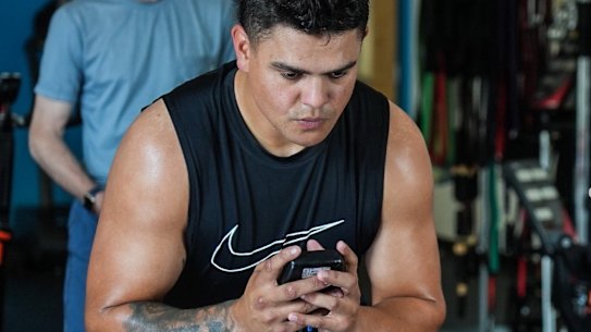 Mitchell during his rehab stint in the US.