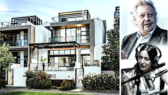 WiseTech founder Richard White, WiseTech employee Christine Kontos and the luxury home in Docklands.