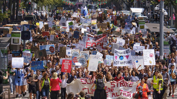 Students on the move.