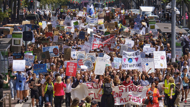 Students on the move.