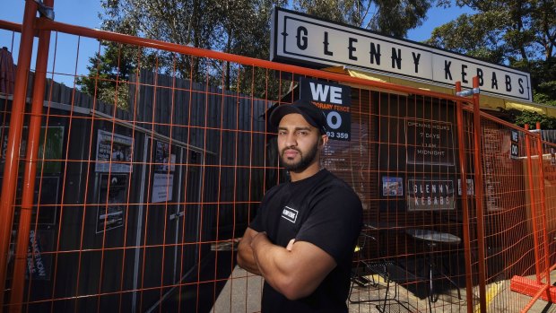 Glenny Kebabs owner Asad Syed's business has been evicted for having tables and chairs at the front of his food van.