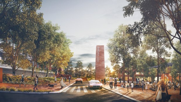 An artists impression of Doma's plans for the Canberra Brickworks site.