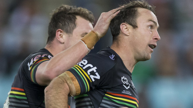 Confidence: James Maloney goes into Origin camp after kicking a match-winning field goal for Penrith.