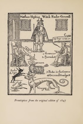 A 17th century woodcut of the “witch finder general”, in a public internet archive, is one of the clues for Swamp Motel’s Plymouth Point internet game.