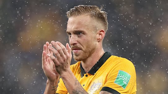 James Jeggo made a rare start for the Socceroos against Saudi Arabia.