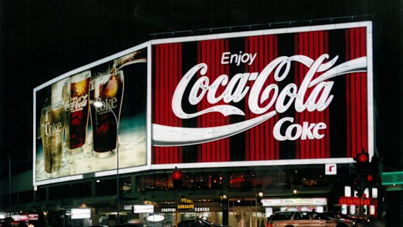 The iconic Coke sign in Sydney's Kings Cross.