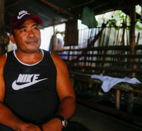 Fishing boat captain Joseph Sacares at his home in Masinloc.