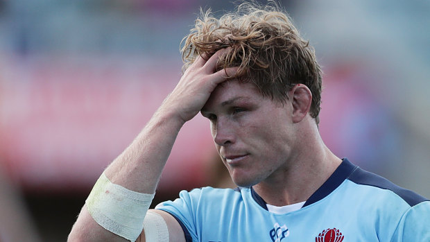 Michael Hooper (pictured) Kurtley Beale, Matt Toomua and Dane Haylett-Petty will sacrifice more than $1m between them over six months.