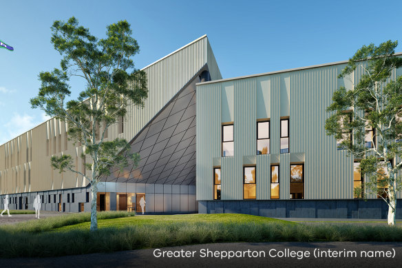 Artist’s impression of Greater Shepparton Secondary College’s new campus, set to open in 2022.