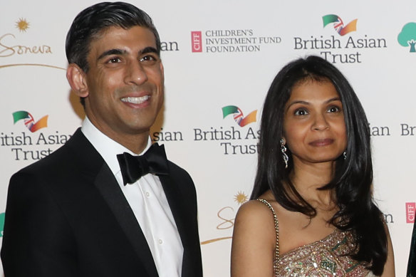 Chancellor of the Exchequer Rishi Sunak and Akshata Murthy.