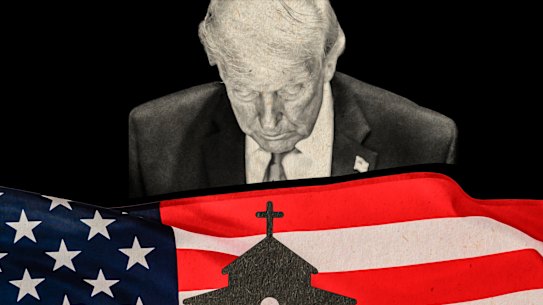 A direita cristã da América condenou as críticas de Trump ao papa e o uso de iconografia religiosa comparando-o a Jesus Cristo.