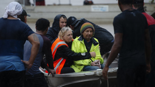Severe flooding hits Lismore in northern NSW in the worst flood ever recorded on Monday February 28 2022. Photo: Elise Derwin / SMH. .