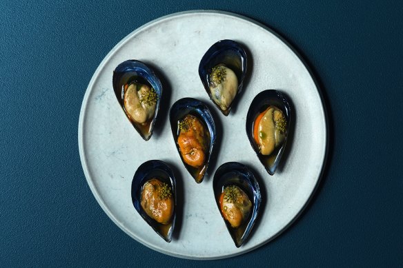 Longshore seafood restaurant in Chippendale serves pickled Jervis Bay mussels.