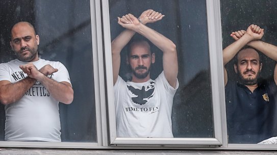 Medevac asylum seekers in Melbourne hotel.