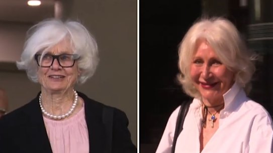 Claremont neighbors Louise St John Kennedy and Prudence Manners appear in Perth Magistrates' Court.