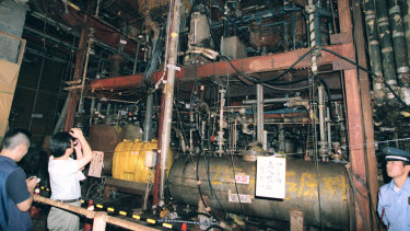 A chemical weapons facility of Aum Shinrikyo doomsday cult in Kamikuishiki,Japan, in 1998.