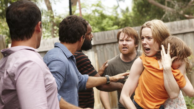 A scene from The Slap, in which Melissa George plays the mother of the child who was struck.