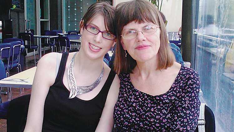 Anna with her mother, Mary, on her mother's birthday in 2012.