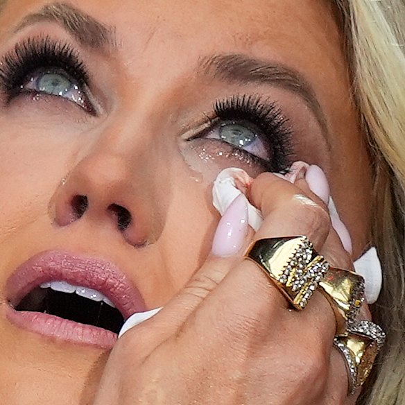 Erika Kirk at her husband’s memorial service