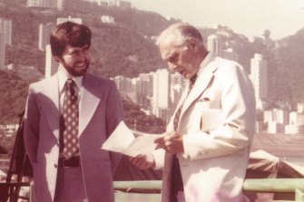 Bruce Aitken with Nicholas Deak in Hong Kong