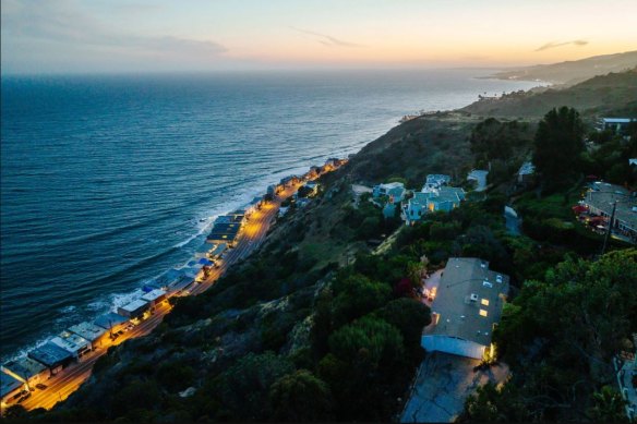 The home overlooks the Pacific.