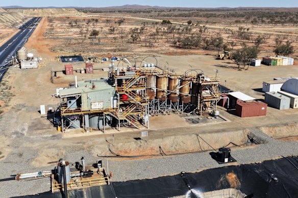 An aerial view of the White Dam gold project in South Australia, owned by Broken Hill Gold, the recently rebranded PacGold Limited.