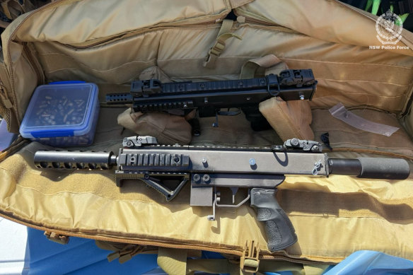 Martin allegedly had two privately made machine guns in his possession when he was arrested.