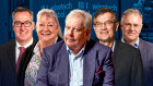 Richard White is the founder of WiseTech. His board has included Andrew Harrison (left), Maree Isaacs, Charles Gibbon and Richard Dammery, who is the current chairman.