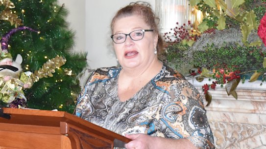 Education Minister Sue Ellery at the Governor's House for the Beazley medal presentations for 2020.