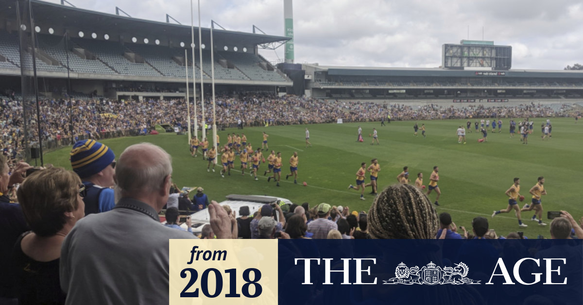 Afl 2018 Grand Final West Coast Eagles Coach Adam Simpson Urges Fans To Farewell Subiaco Oval Players