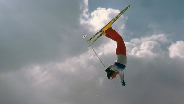 Some of the early freestyle skiing tricks during the 1970s.