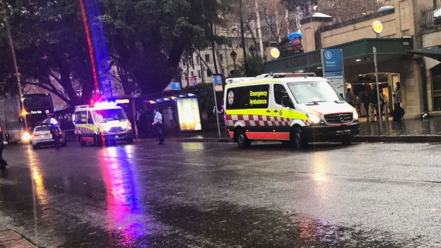 The man was stabbed while waiting for a bus at Wynyard. 