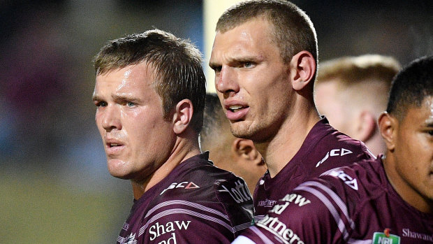 Brothers in arms: Jake and Tom Trbojevic have enjoyed the pre-season under Des Hasler.