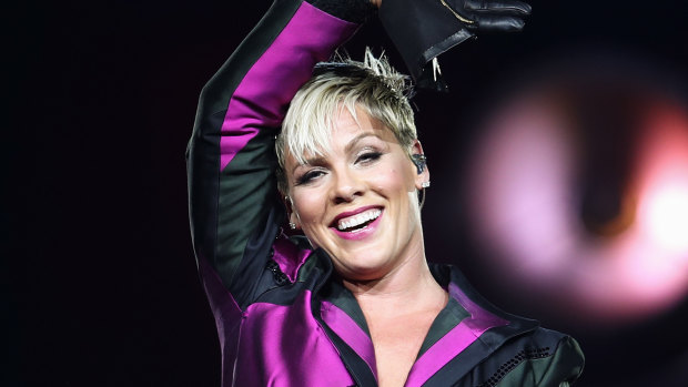 Pink performing in Sydney in August.