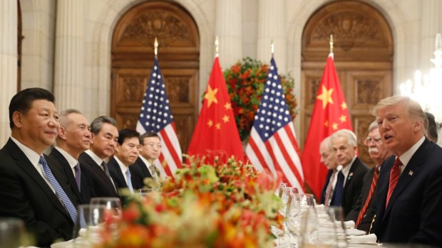 President Donald Trump with China's President Xi Jinping during their G20 meeting.