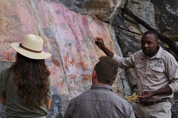 Ancient rock art at the “Louvre of the Desert”, Tsodilo Hills, Botswana.