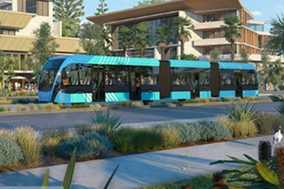 A Sunshine Coast light rail system is among public transport options released by the Queensland government as the 2032 Olympics approach.