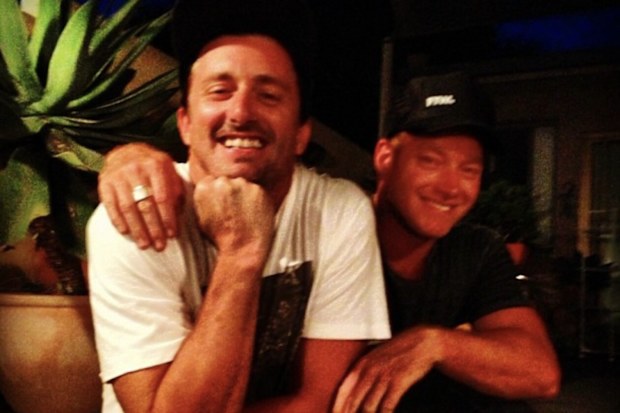 Jesse Billington with Matt Dee in 2013.