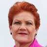 One Nation leader Senator Pauline Hanson at the front of Parliament House in Canberra in late July.